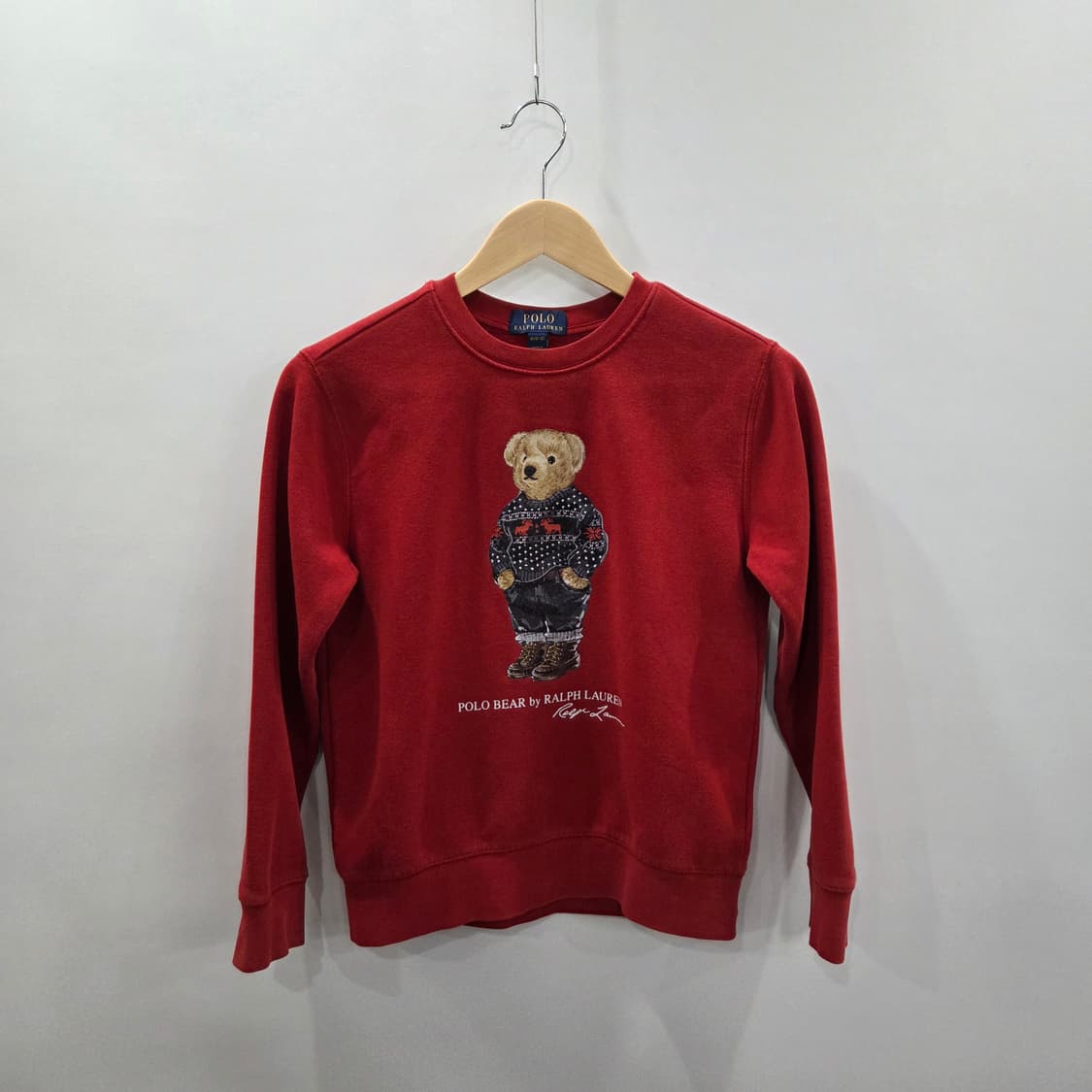 폴로랄프로렌 키즈 폴로베어 프린팅 기모 맨투맨 M/10/12 상품이미지1