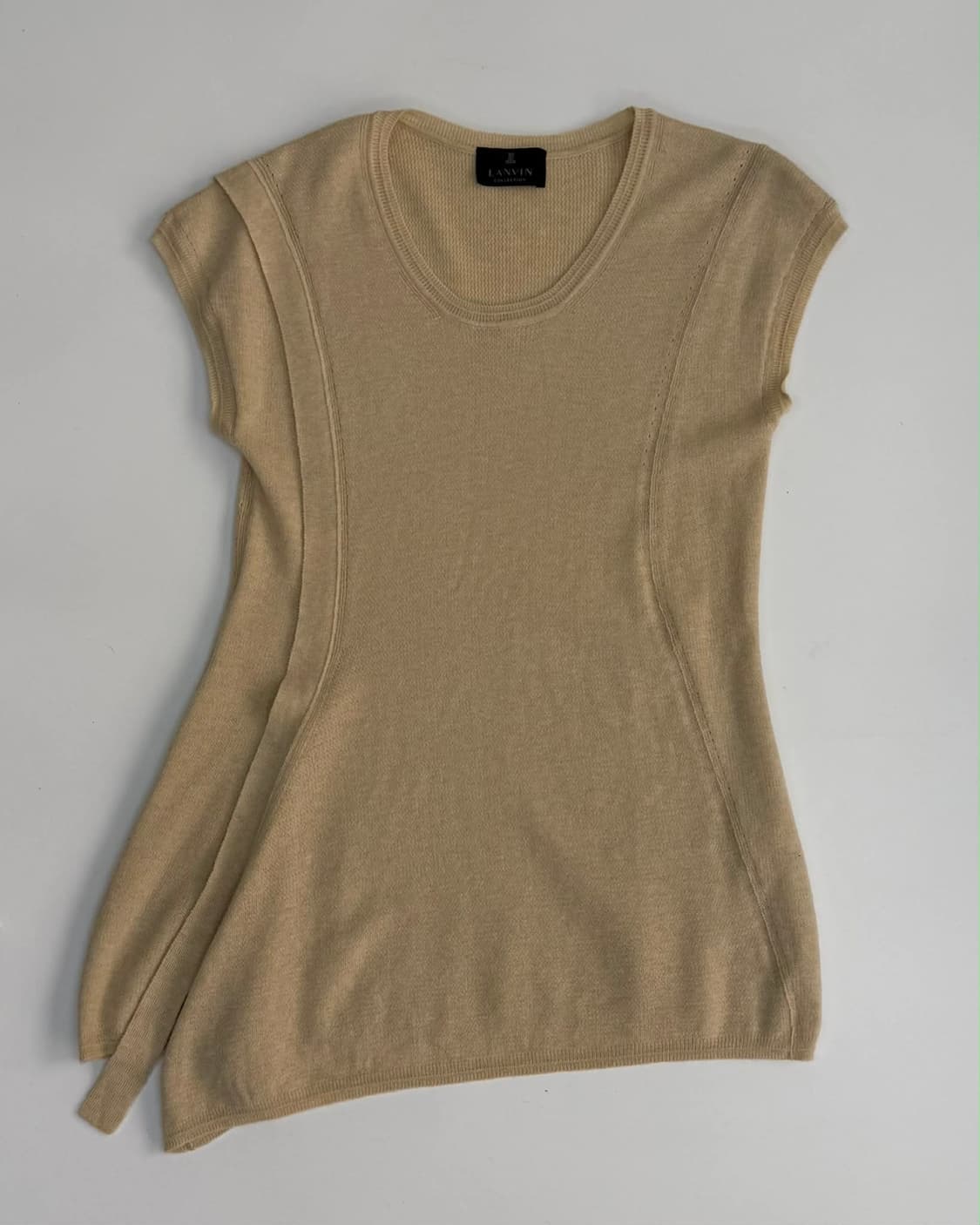 [90] 랑방 울 캐시미어 니트 드레스 베스트 상품이미지1