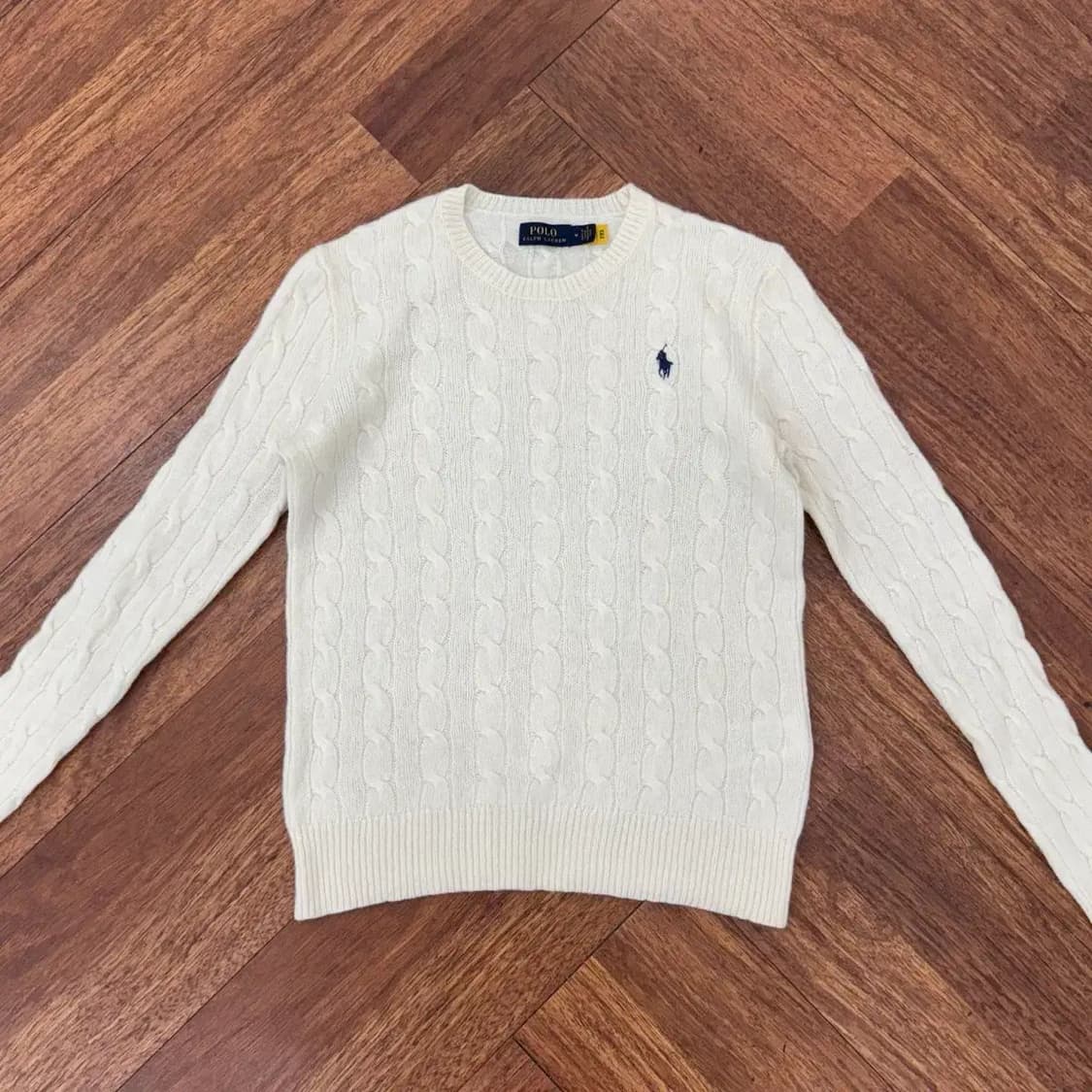 여성용 M 폴로 랄프로렌 캐시미어 케이블 라운드 니트 상품이미지2