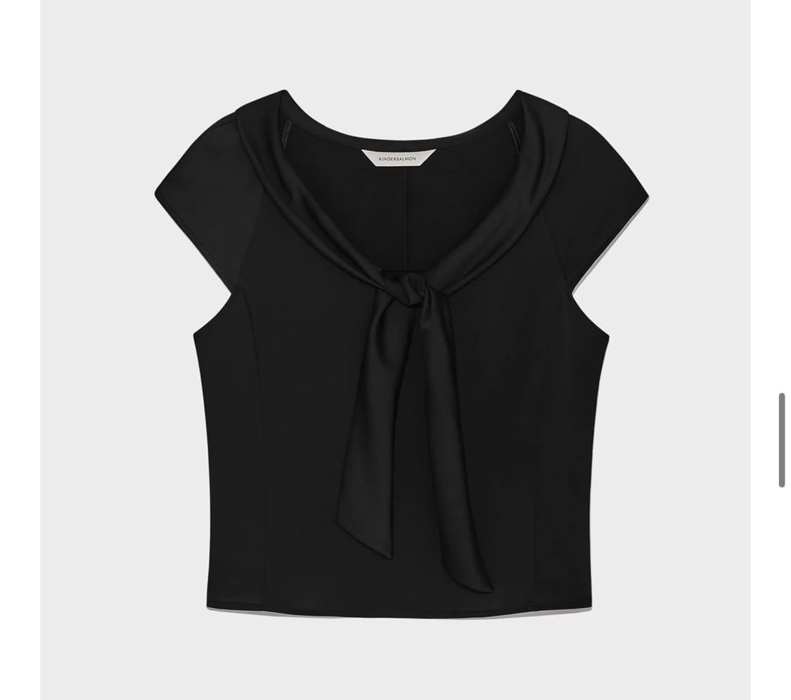 킨더살몬 Valois Bowtie Top Black - 1 size 상품이미지3