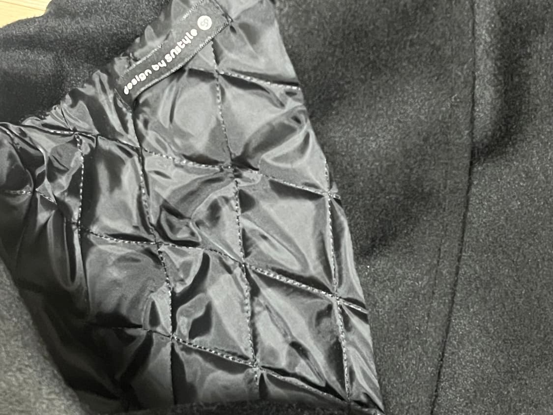 빈티지 블랙  세미 롱코트 상품이미지3