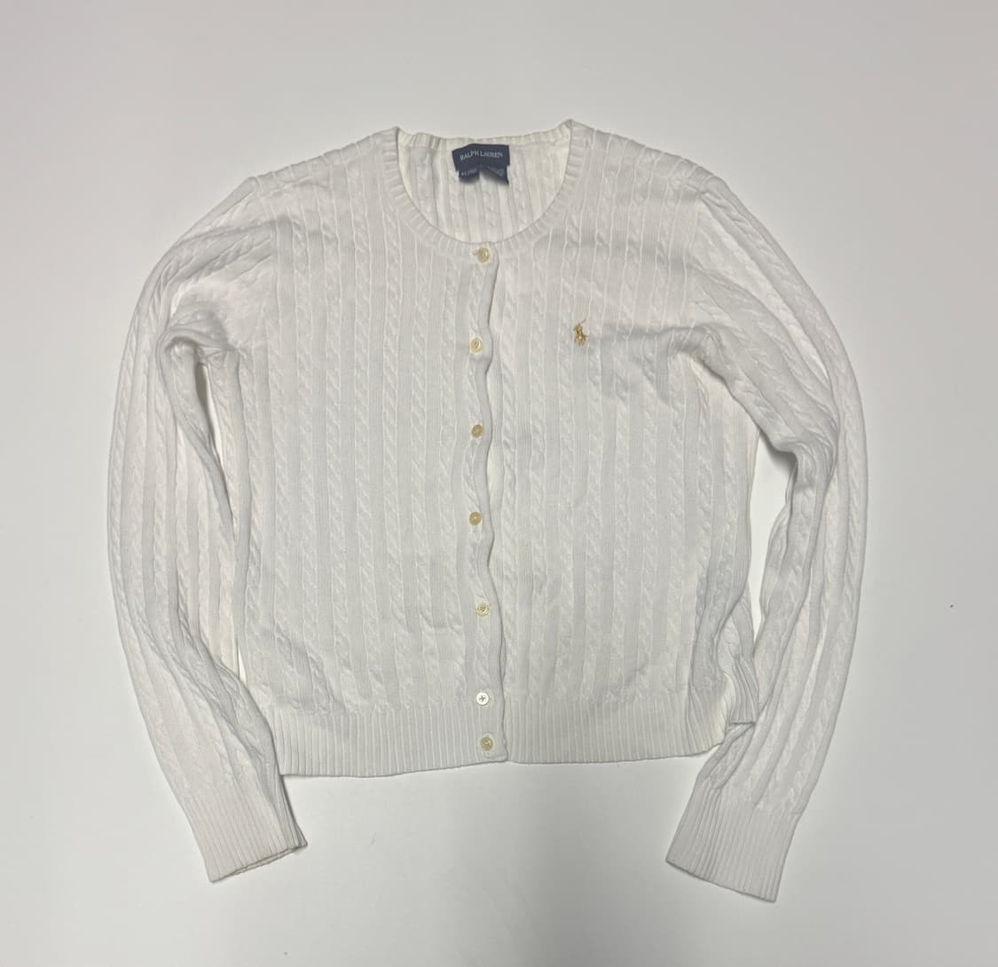 여성 폴로 랄프로렌 키즈 골드 포니 케이블 니트 가디건 상품이미지1