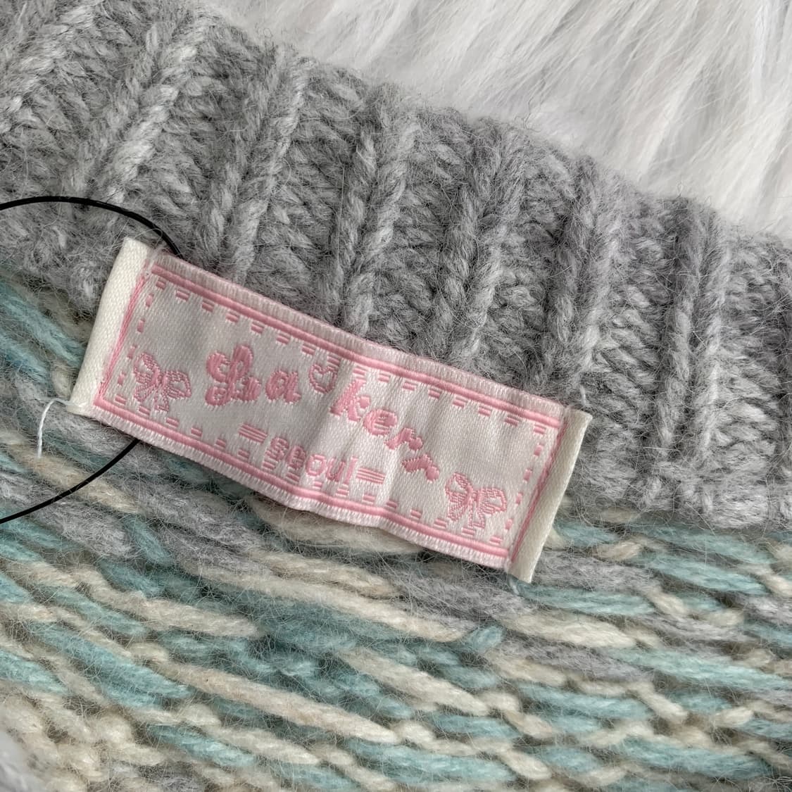 빈티지 노르딕 패턴 라운드니트 1756 상품이미지5