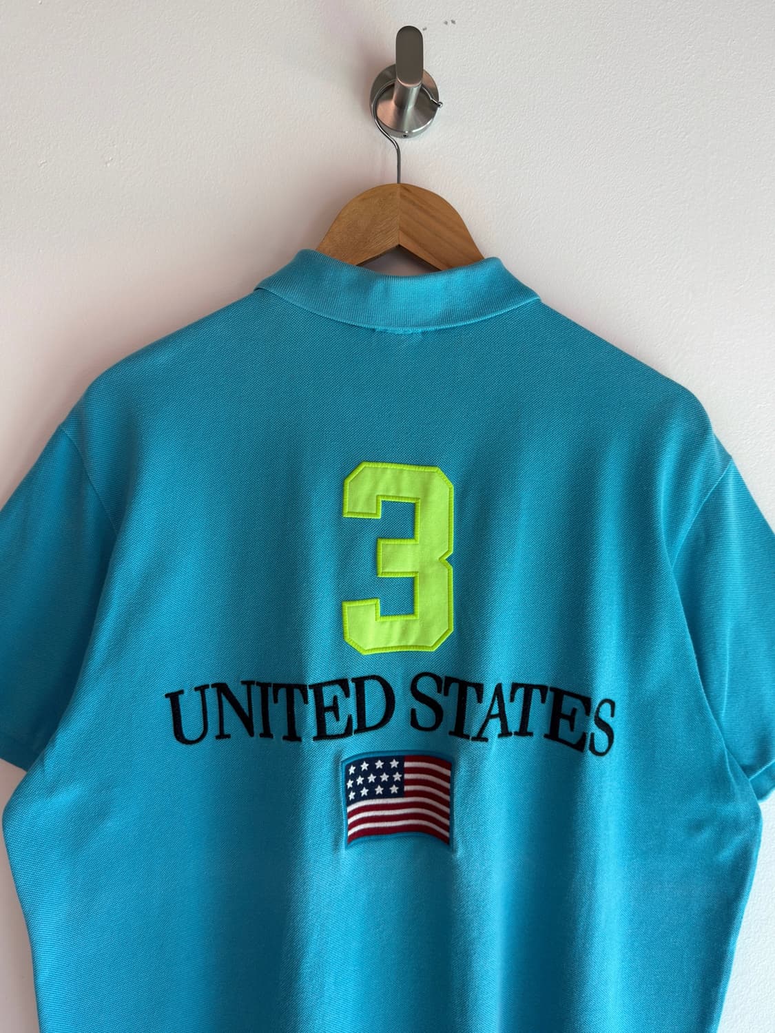 폴로 랄프로렌 USA 성조기 스카이블루 치프키프 빅포니 pk 카라티  상품이미지4