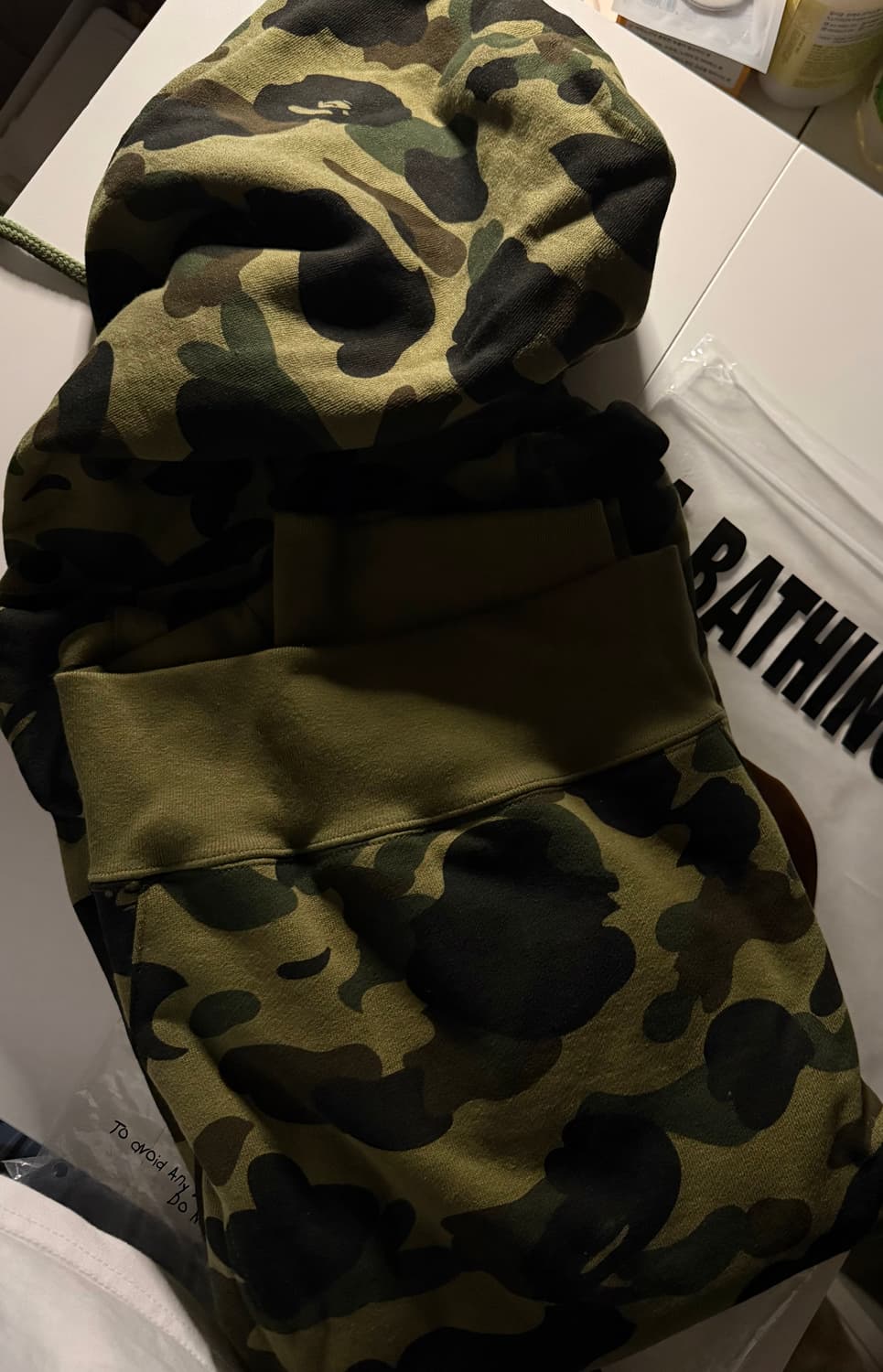 베이프 퍼스트 카모 후드 그린 상품이미지7