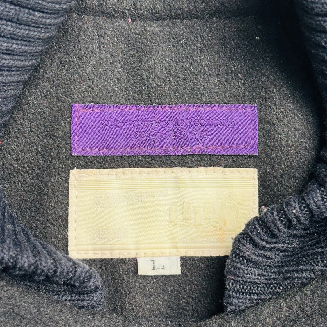 일본 빈티지 스페이드 음각 울 레더 바시티 자켓 L 상품이미지7