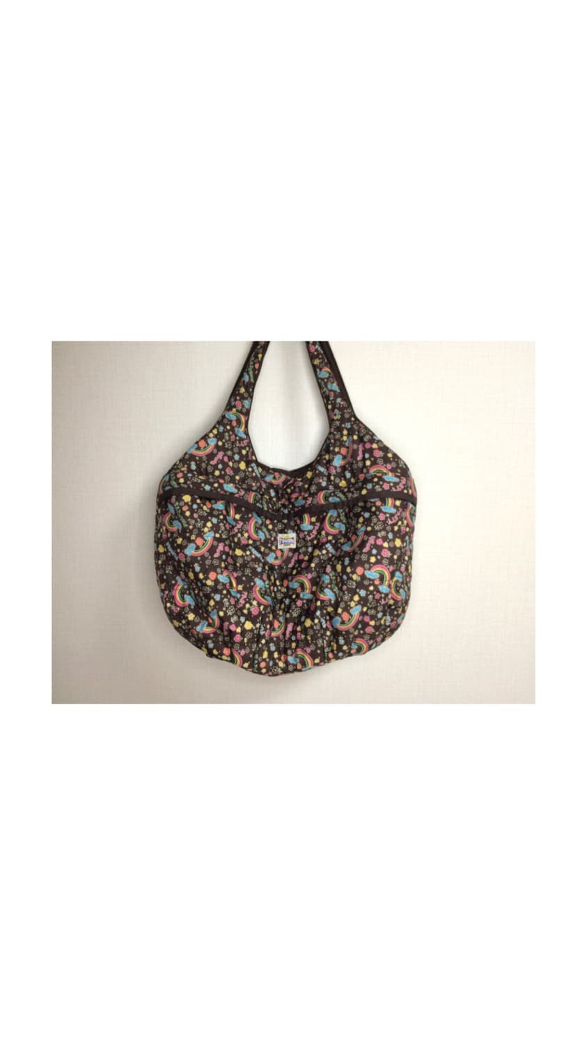 빈티지 브라운 레인보우 프린팅 숄더백 크로스백 상품이미지2