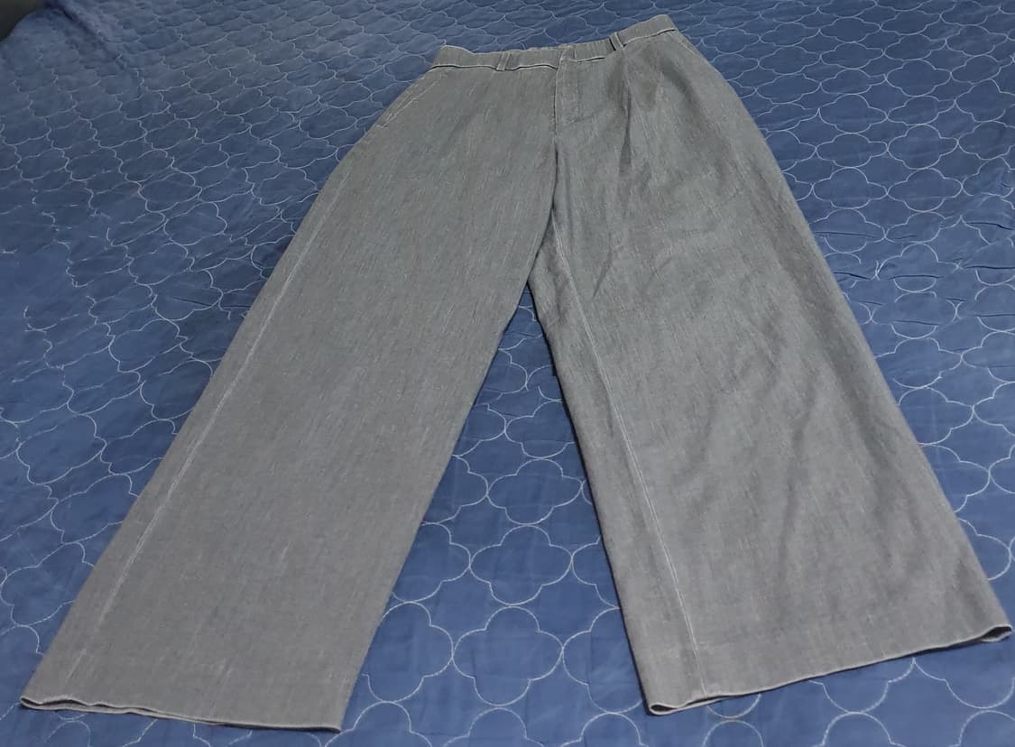 유니클로 피그먼트 워싱 와이드 슬랙스 그레이 (28) 상품이미지1