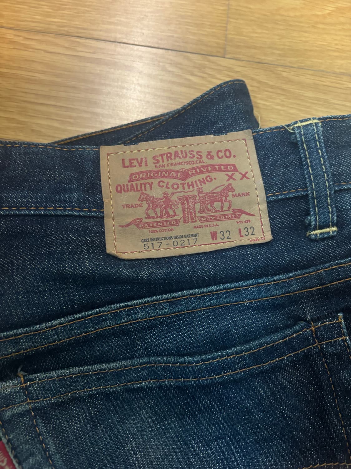 리바이스 LVC 발렌시아 공장 517 판매합니다. 상품이미지2