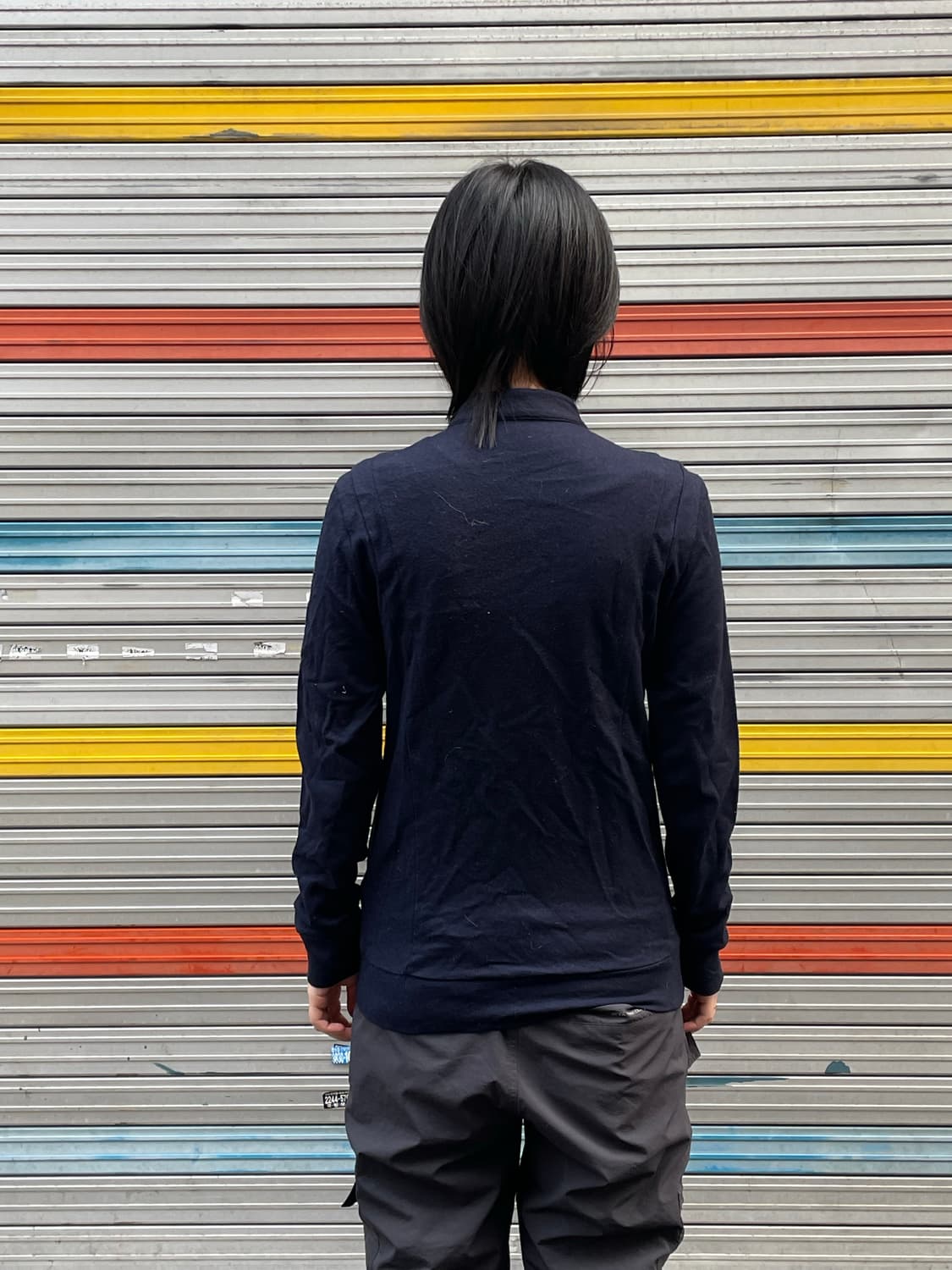 솔리드옴므 우영미 다크 네이비 사선 비대칭 집업 자켓 100 상품이미지4