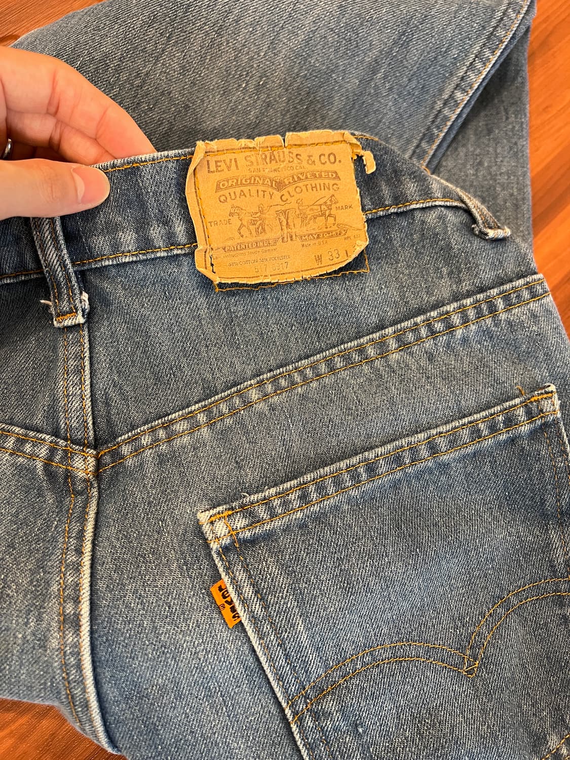 70s Levis 리바이스 517 부츠컷 데님 팬츠 (32inch) 상품이미지7