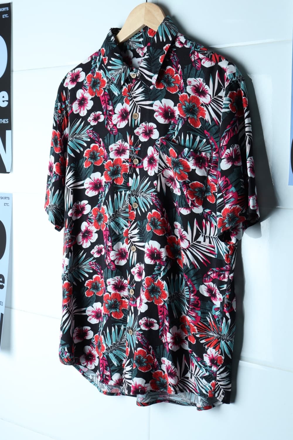 (XL) 브랜드빈티지 반팔셔츠 남방 USA 하와이안 꽃무늬-H33087 상품이미지1
