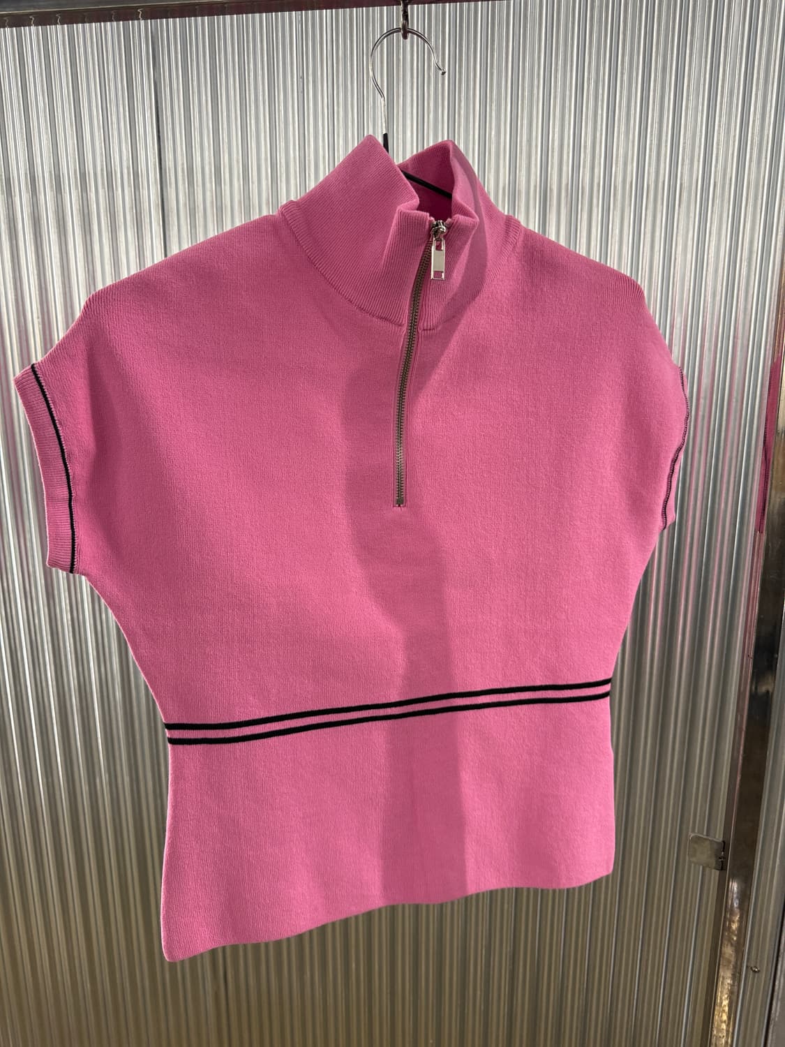 TheOpen Product 핑크 하프 집업 니트 새상품 상품이미지4