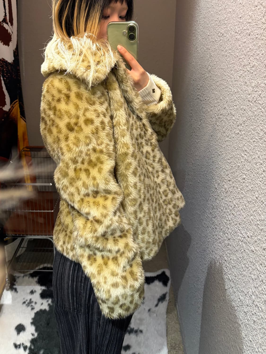 일본빈티지 레오파드 퍼자켓 상품이미지2