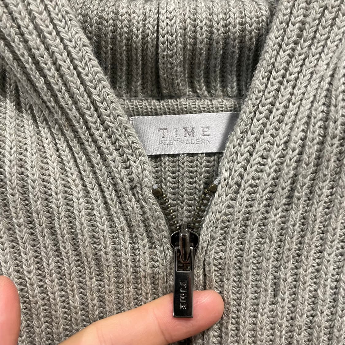 타임옴므 니트 후드집업 상품이미지4