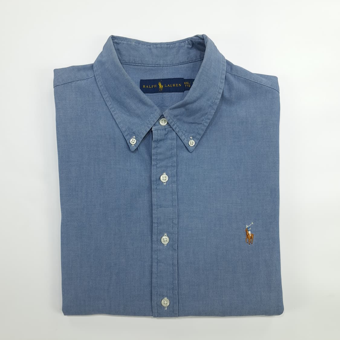 Co752 2XL 폴로 랄프로렌 인디고블루 반팔 셔츠 남방 상품이미지7