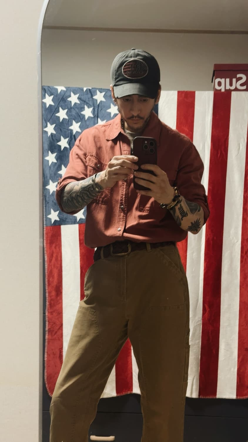 컨버스 빈티지 린넨셔츠 Converse Linen Blend Shirt. 상품이미지6