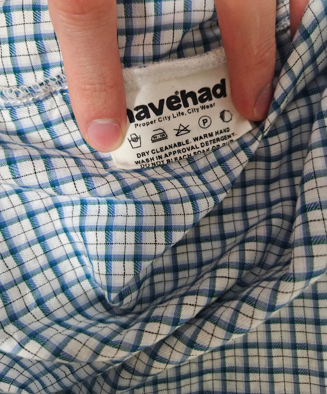 해브해드 체크셔츠 블루화이트 상품이미지6