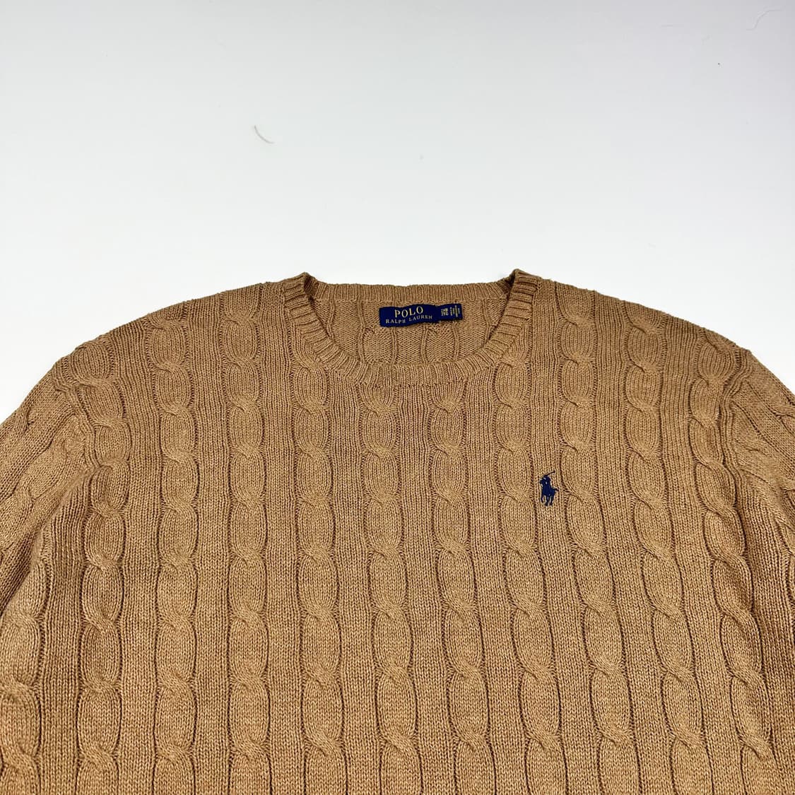 폴로 랄프로렌 포니 베이지 꽈배기 케이블니트 (XXL) 상품이미지1