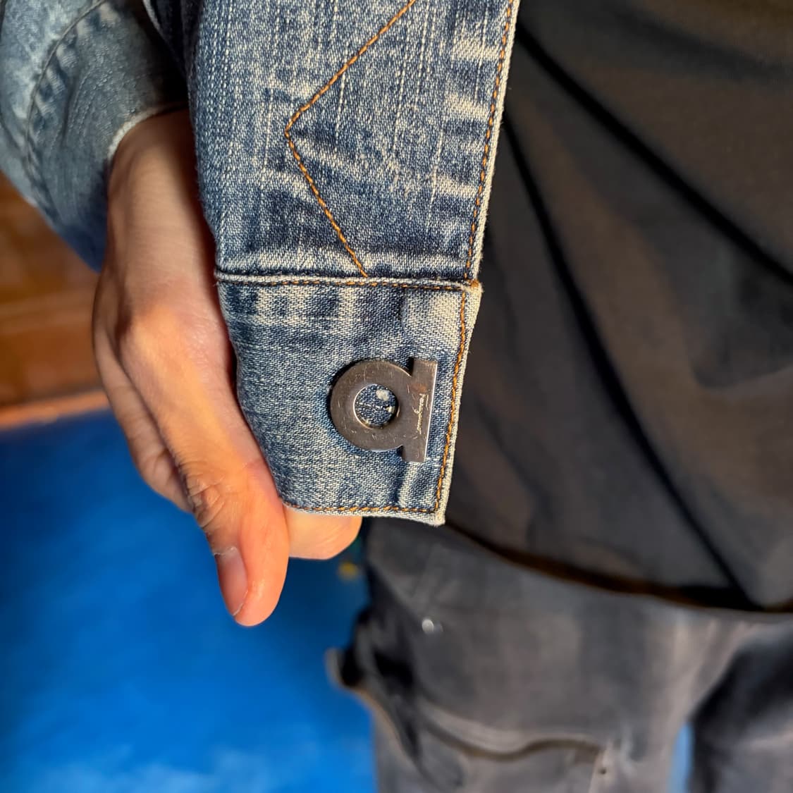 SALVATORE FERRAGAMO SILVER DENIM SHIRTS 상품이미지5