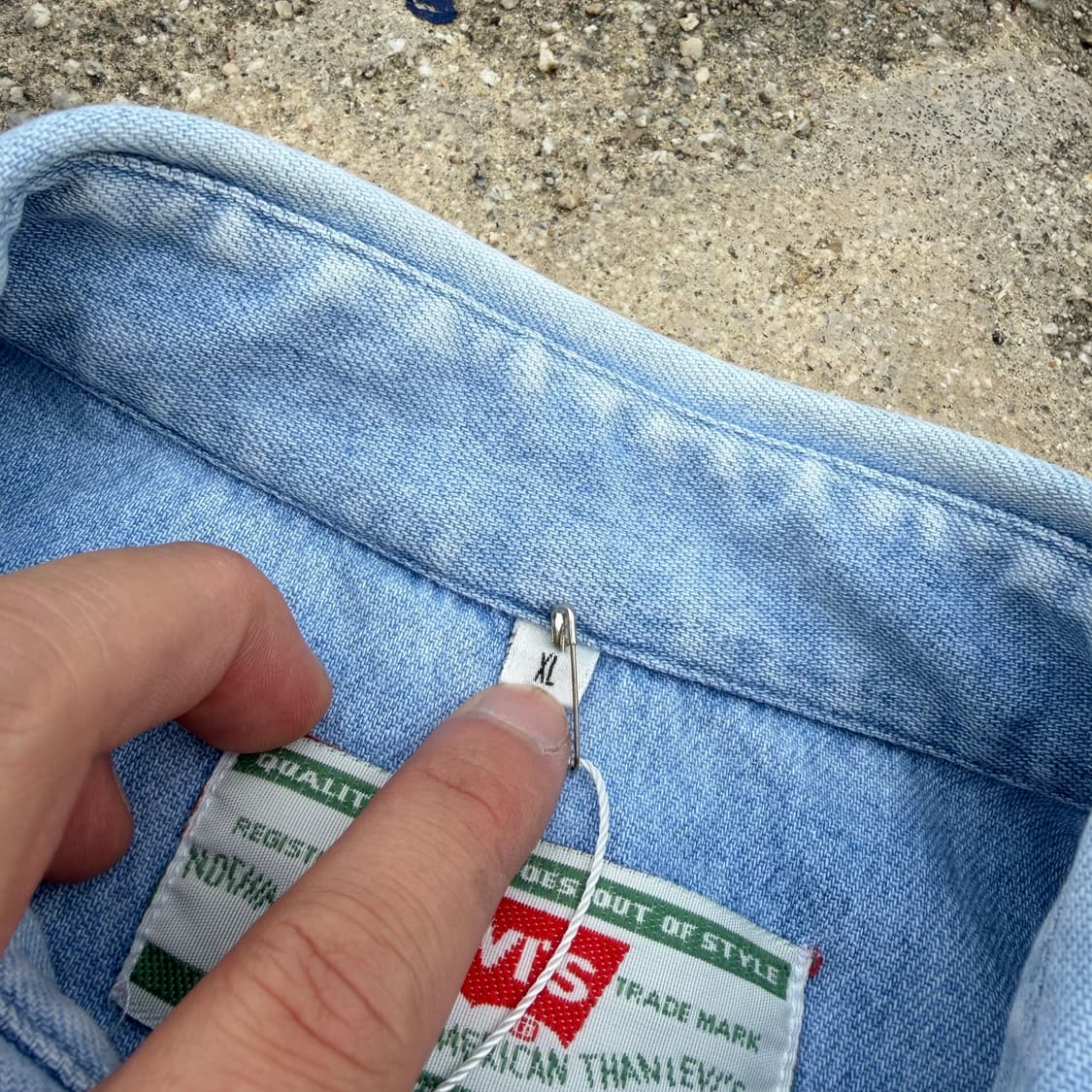 리바이스 빈티지 클래식 웨스턴 데님 반팔셔츠 XL 상품이미지8