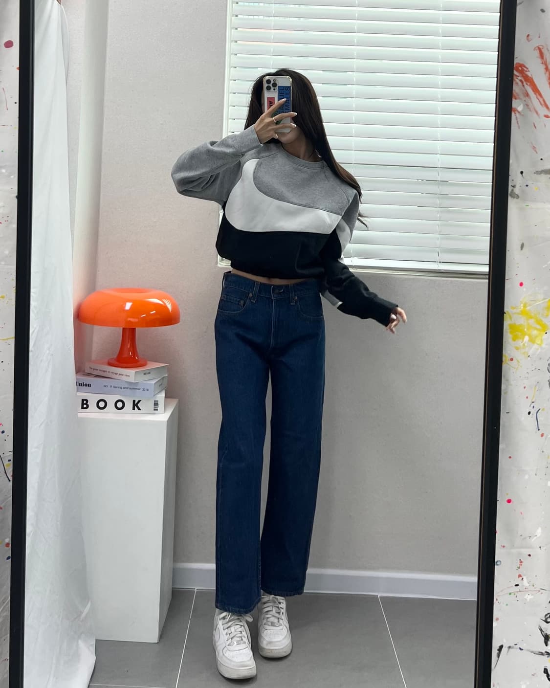 (WOMEN)나이키 크롭 맨투맨-M1424 상품이미지7