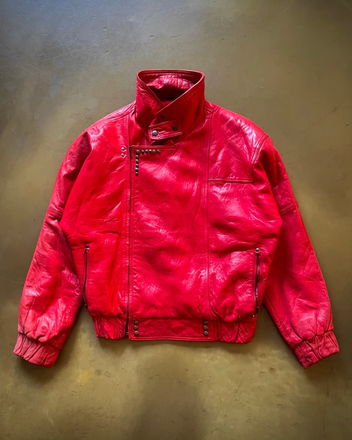 1980-90s Jpn Vintage Lambskin Stud JK 상품이미지5