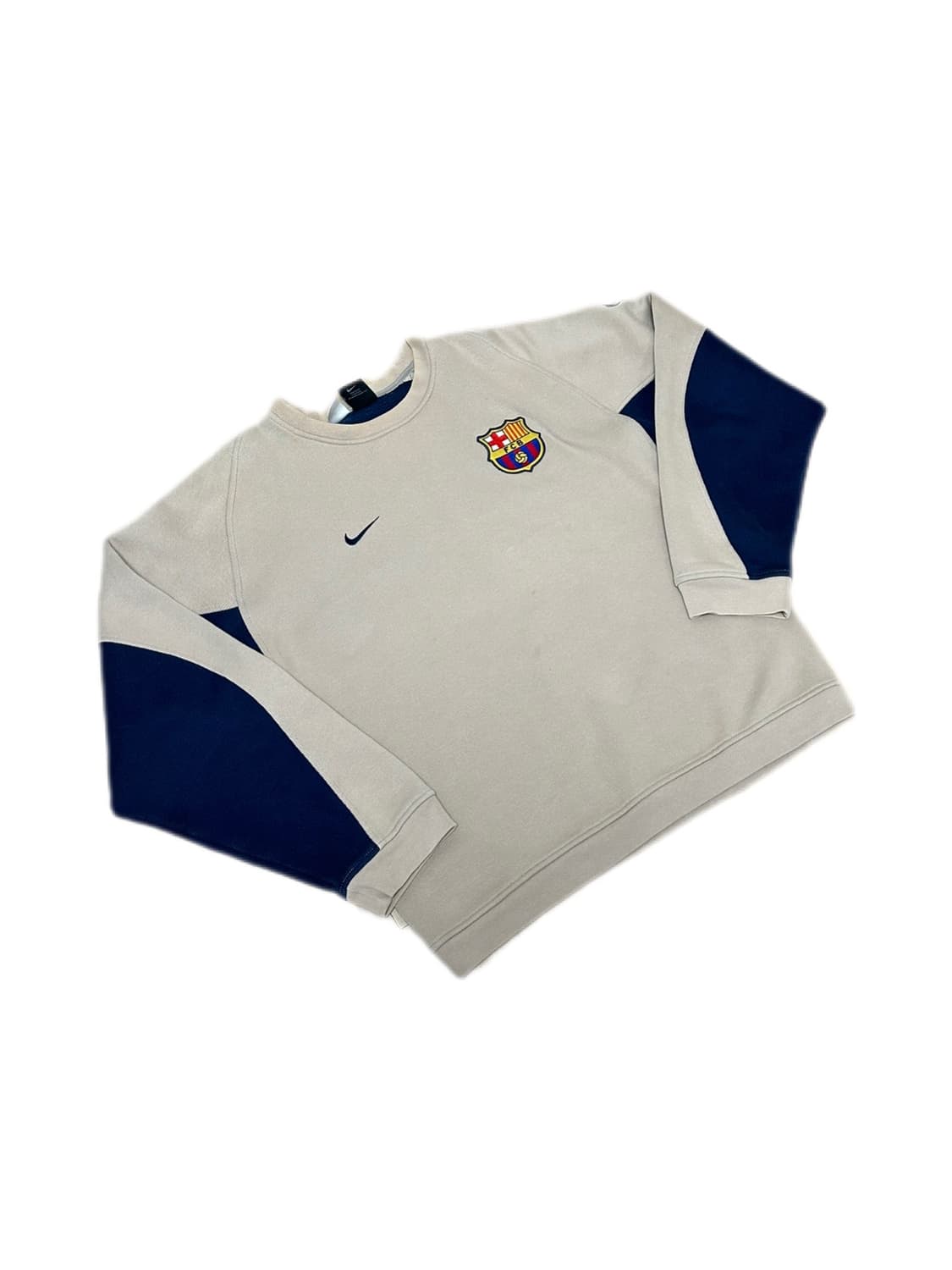 00s 나이키 바르셀로나 베이지 빈티지 스웻셔츠 상품이미지1