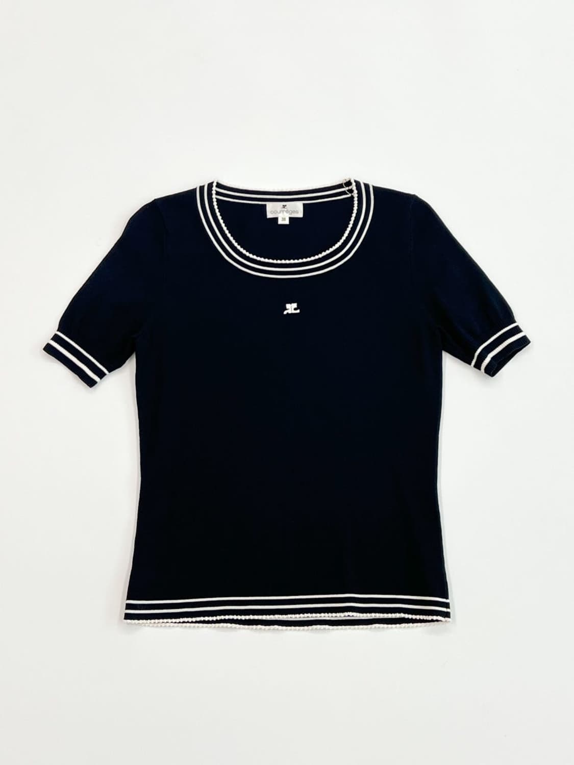courreges / 꾸레쥬 블랙 썸머 니트  상품이미지1