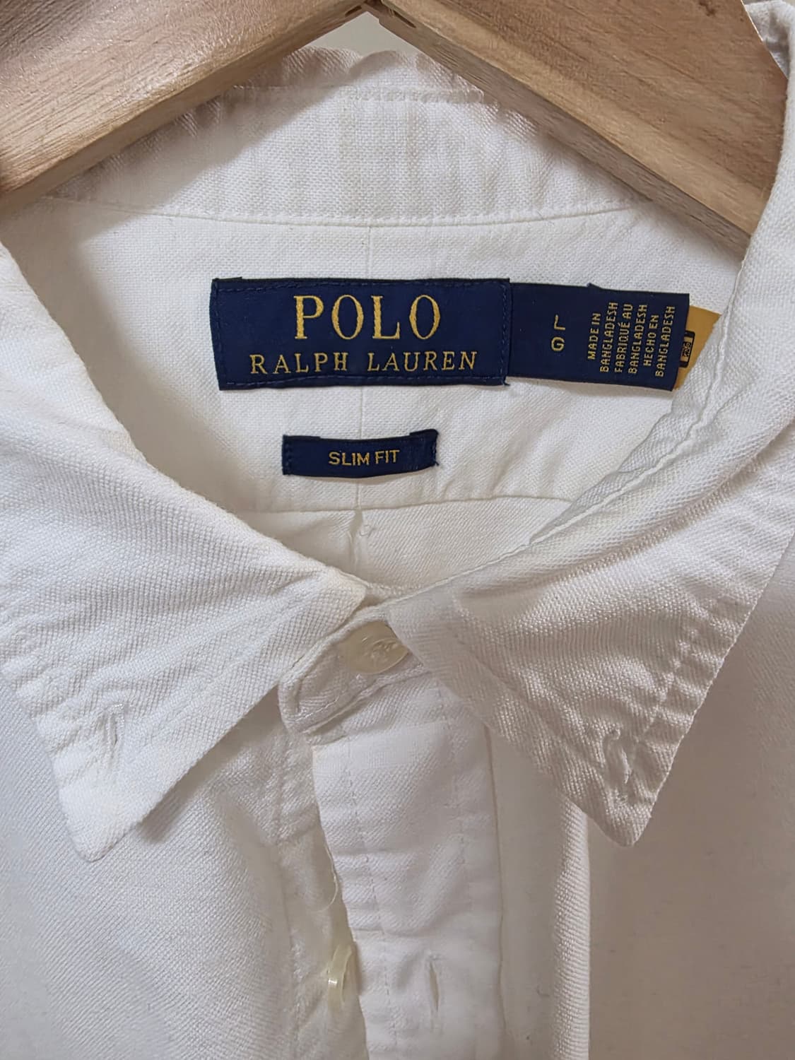 폴로 랄프로렌 화이트 슬림핏 옥스퍼드 셔츠 상품이미지1