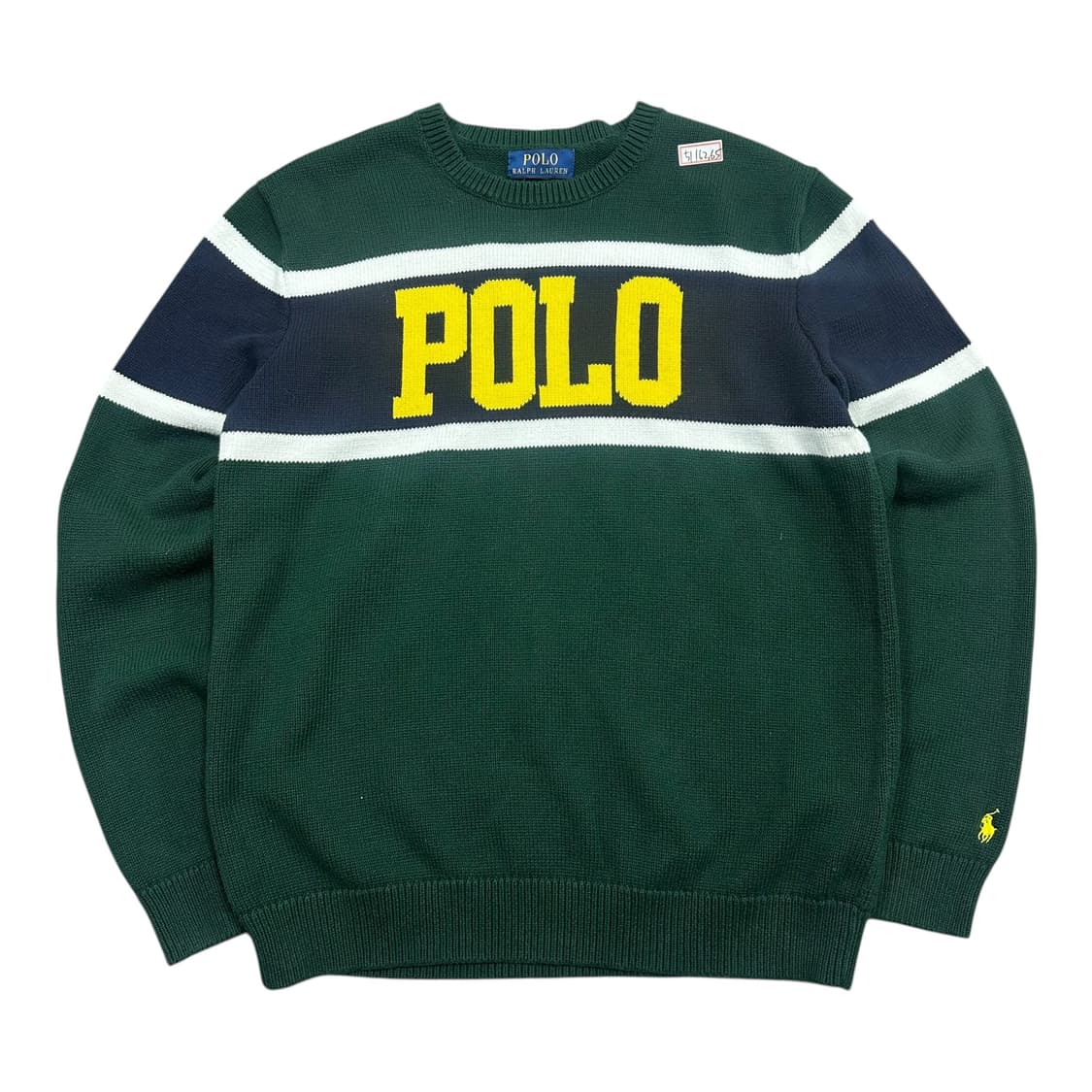 ✨ (바배) 폴로 랄프로렌 빅로고 그린 니트 맨투맨  상품이미지1