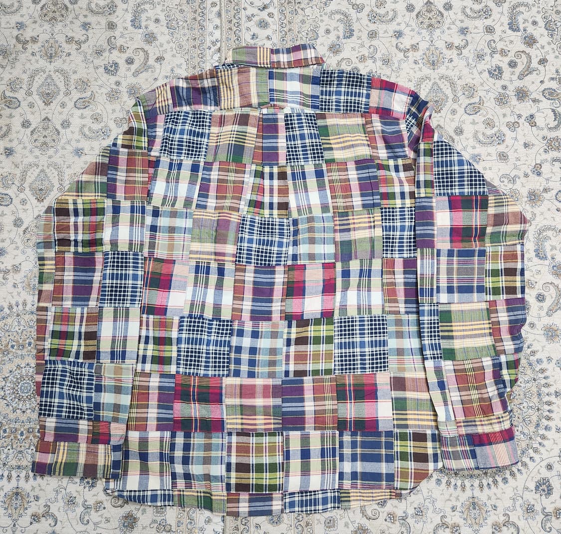 폴로 랄프로렌RUGBY 마드라스 패치워크 셔츠 XL 상품이미지4