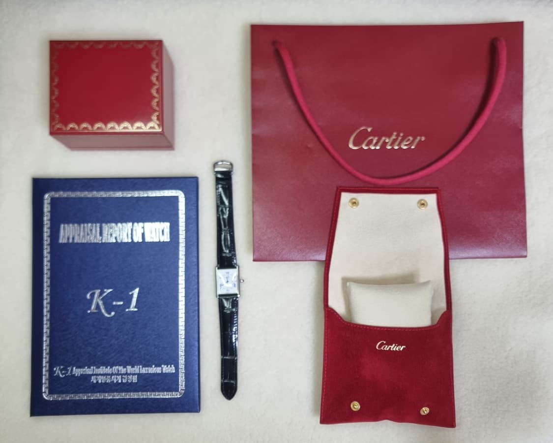 까르띠에 빈티지 탱크머스트 XL 짝수로만 다이얼 디버클 시계 99년  상품이미지8