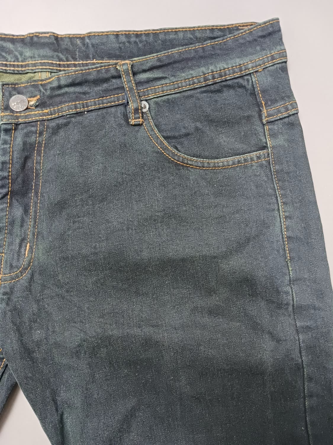 [37] 빈티지 흑청 생지 레귤러진 청바지 상품이미지4