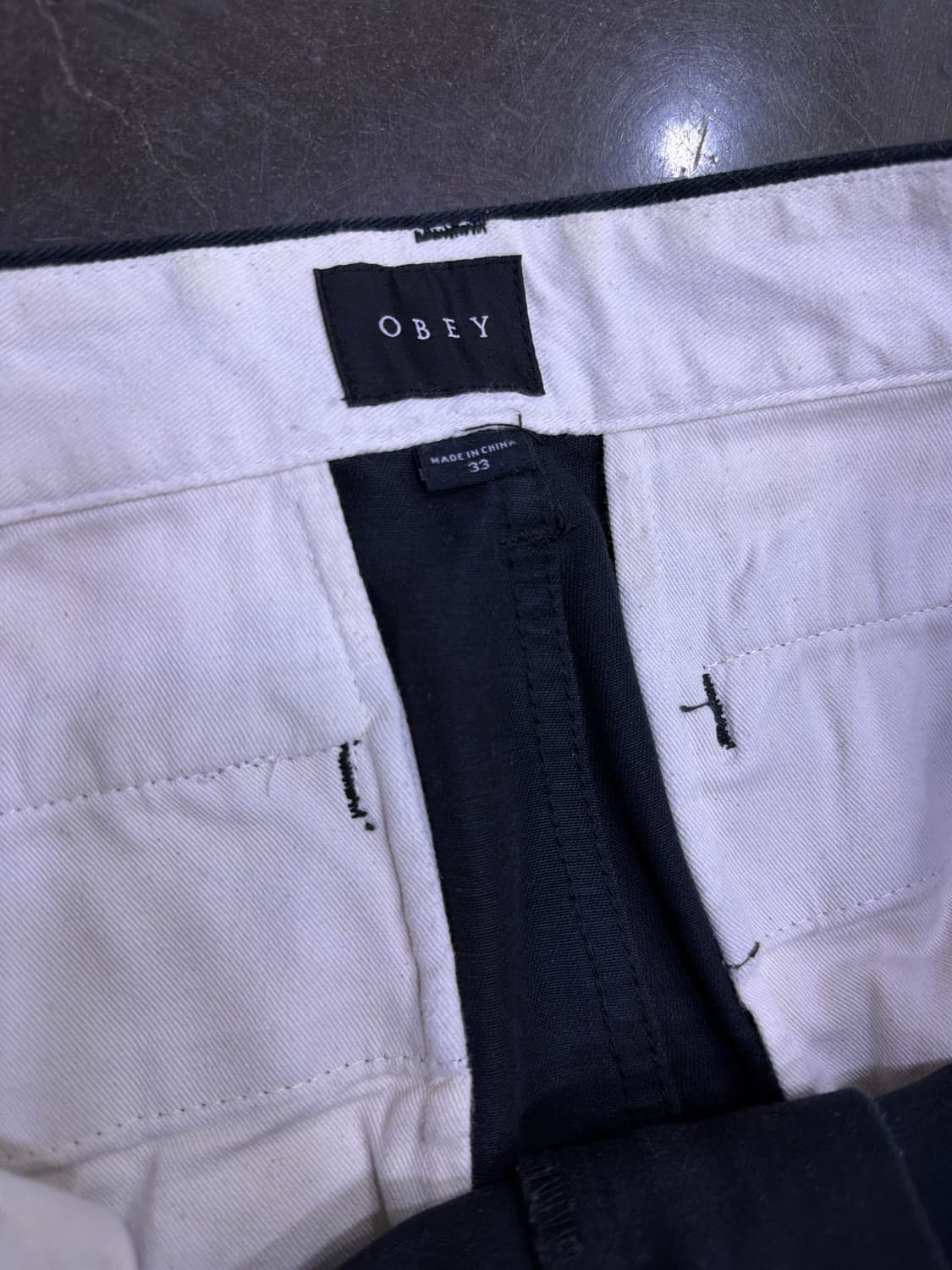 오베이 코튼 치노팬츠 레귤러핏 네이비 33 상품이미지8