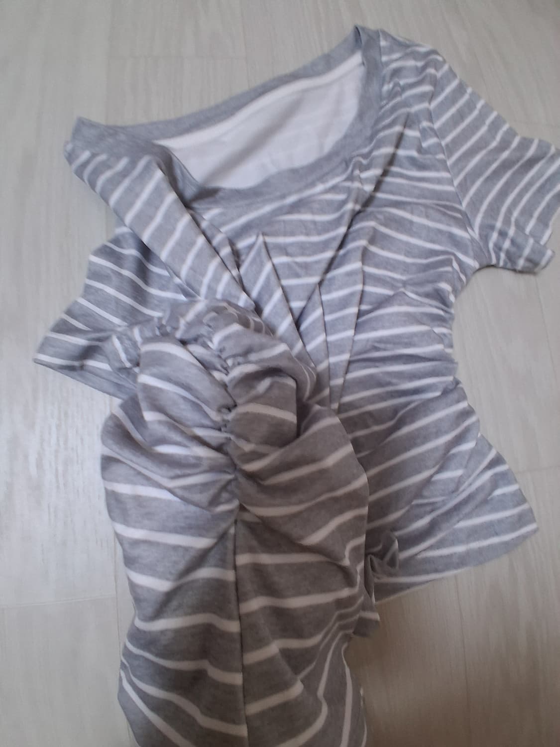 no브랜드 줄무늬 티셔츠 상품이미지2