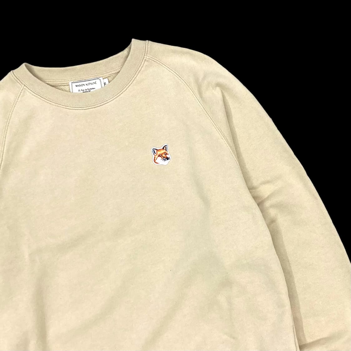 메종키츠네 국내 백화점택 베이지 폭스 맨투맨 상품이미지3