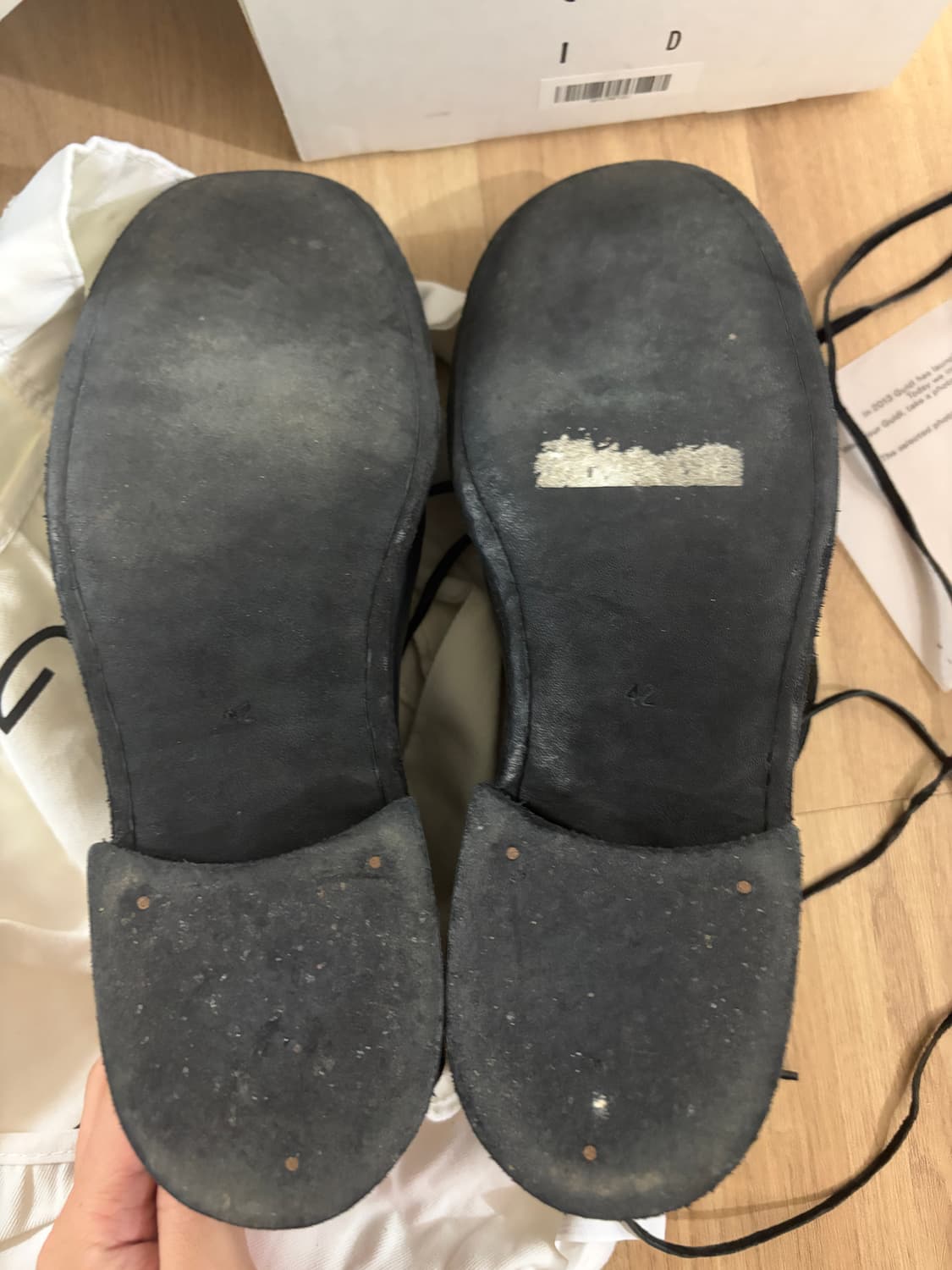 [42]구이디 992 홀스 풀 그레인 레더 더비 블랙 상품이미지4