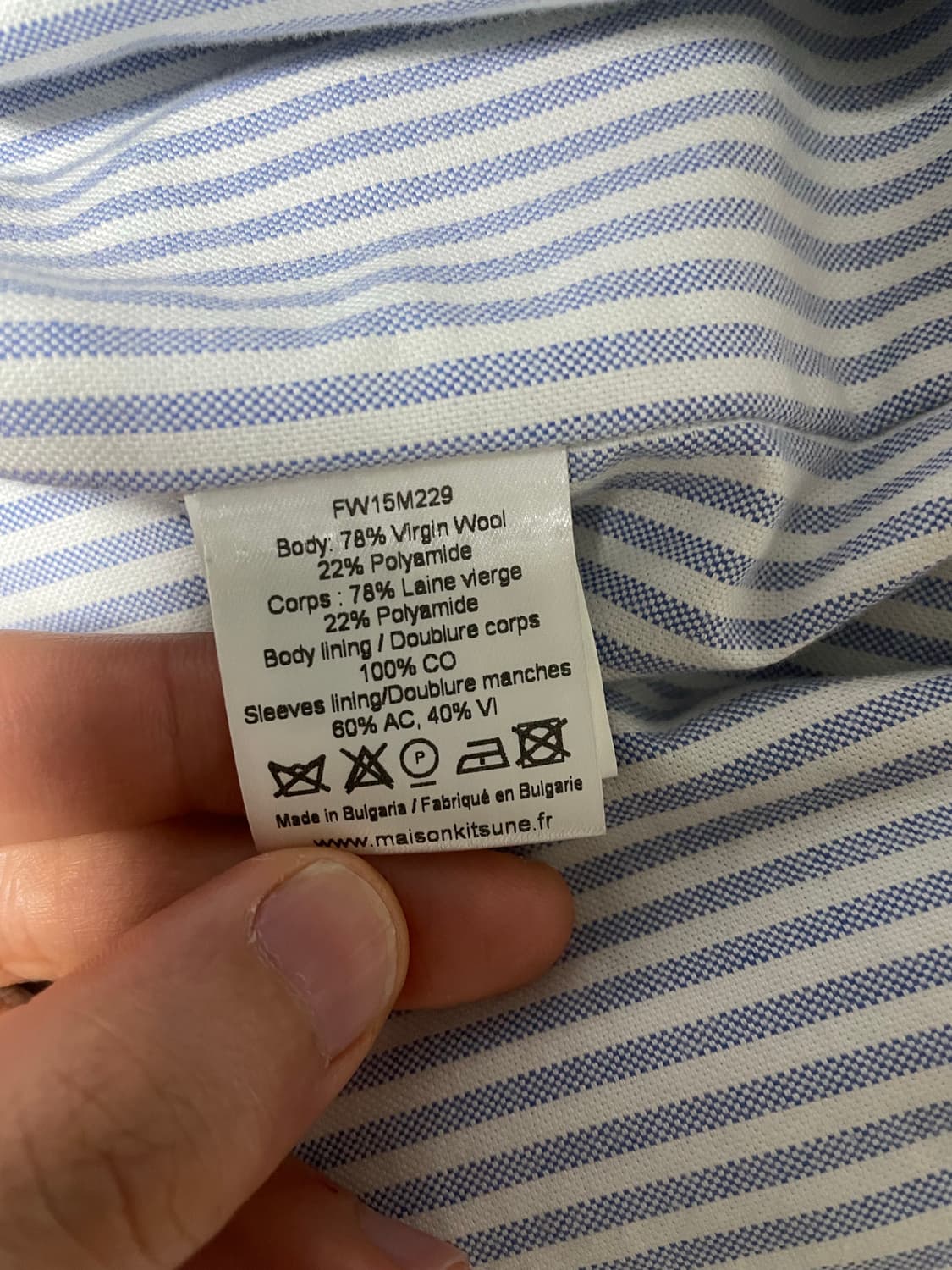 [L] 메종키츠네 15fw 국뽕 테디 바시티자켓 상품이미지6