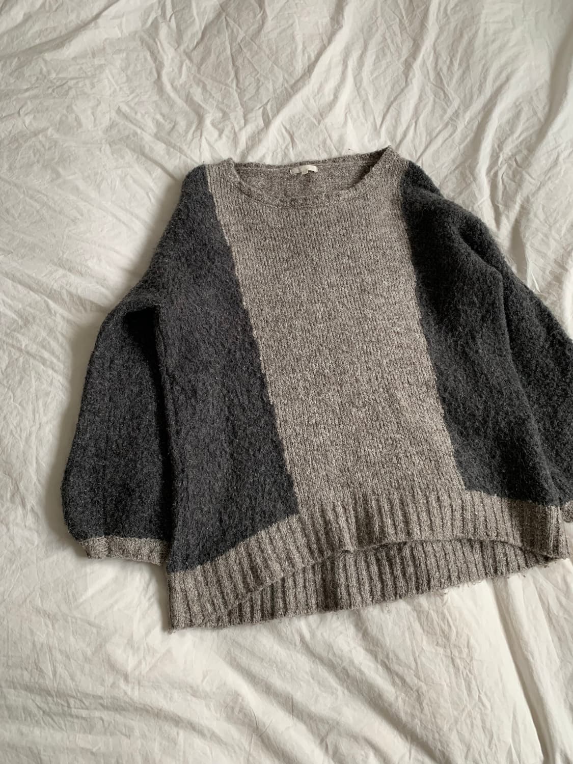 배색 보들 니트 상품이미지2