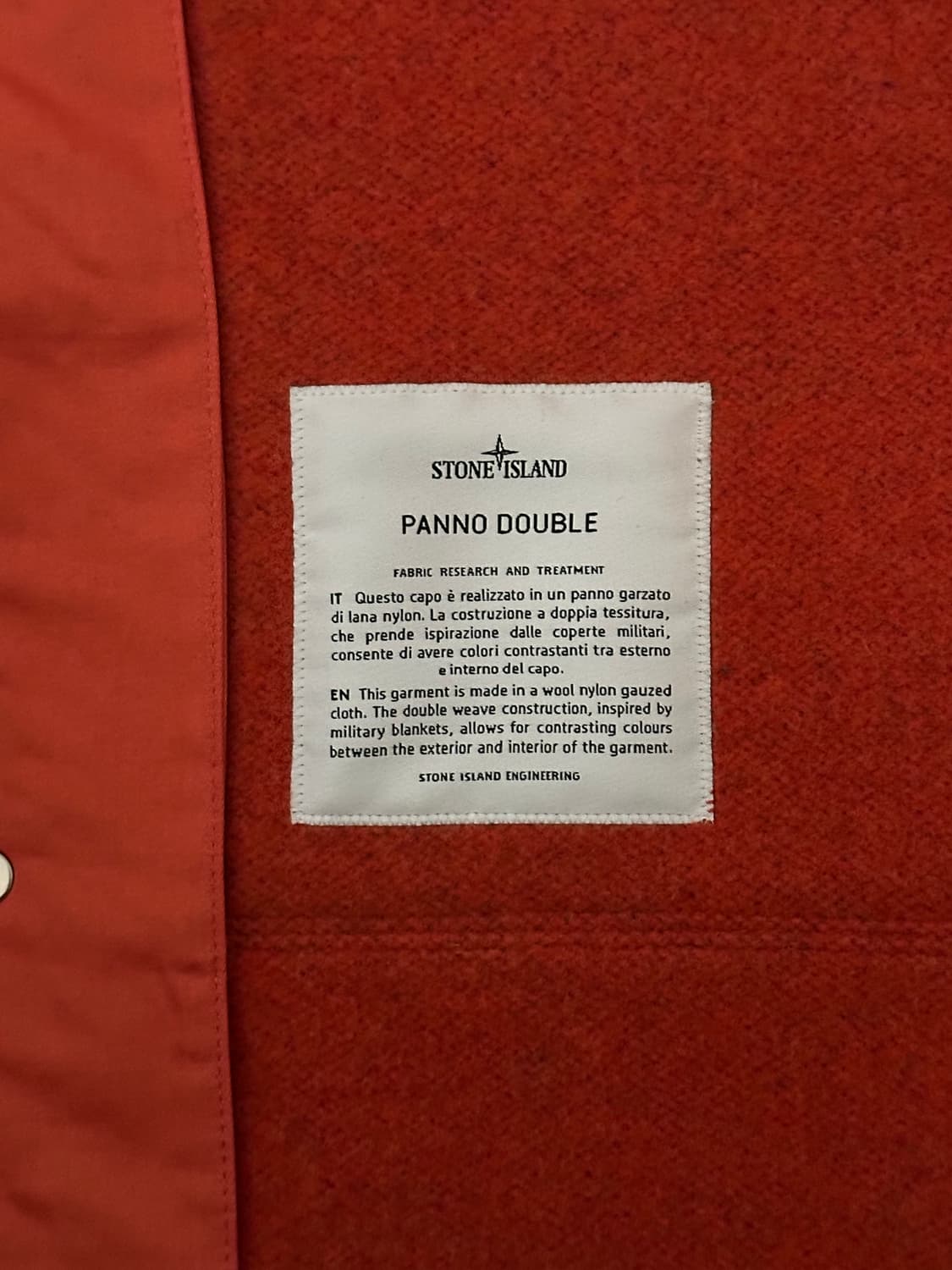 스톤아일랜드 울 나일론 파노 더블 파카 24fw L(105) 국내판 상품이미지2
