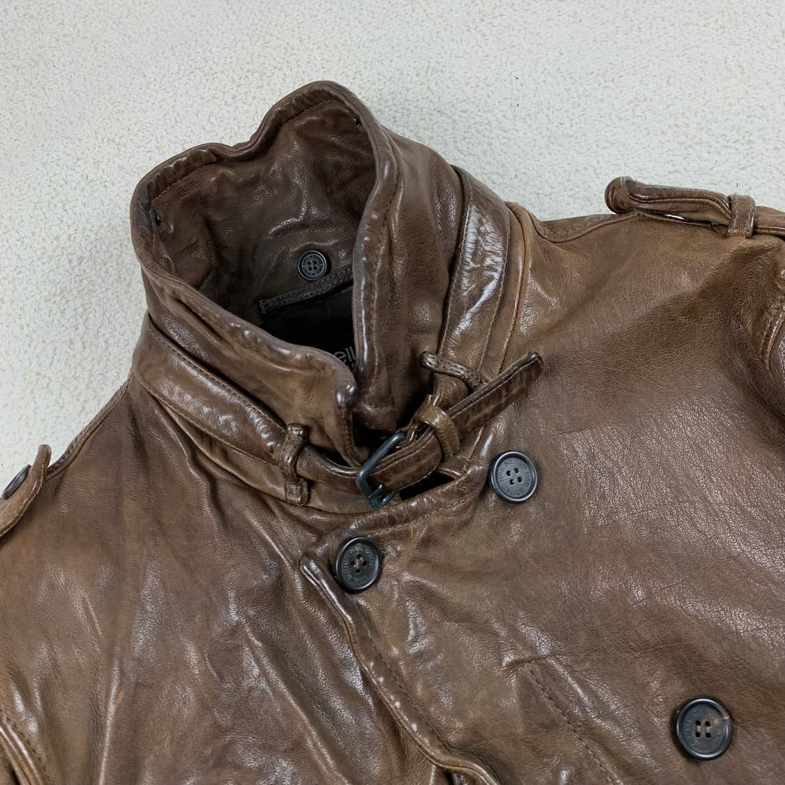 닐바렛 버팔로 레더 자켓 다크브라운 상품이미지3