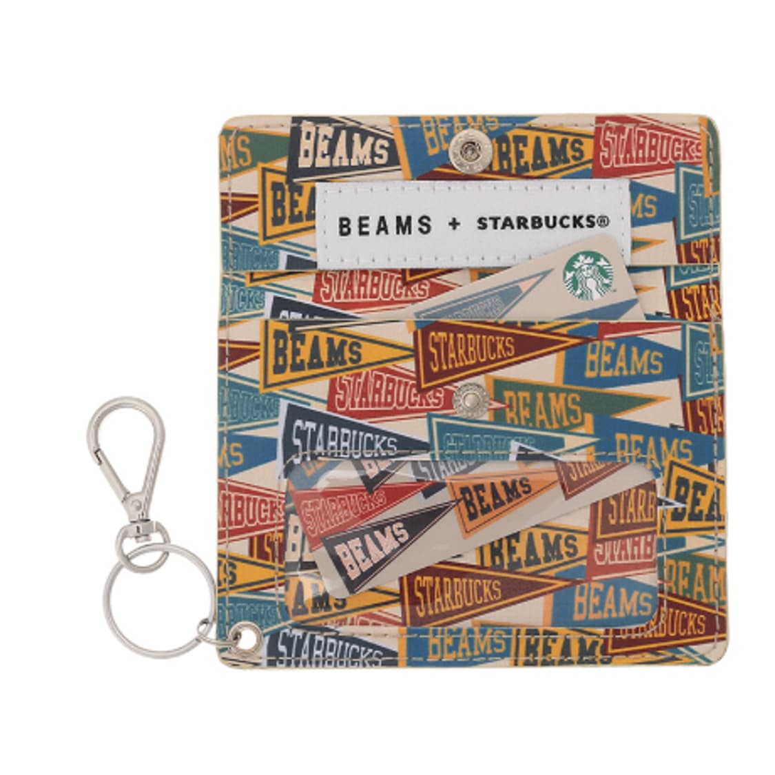 스타벅스 X 빔즈 페넌트 패턴 미니멀 케이스 카드지갑 키링 상품이미지2