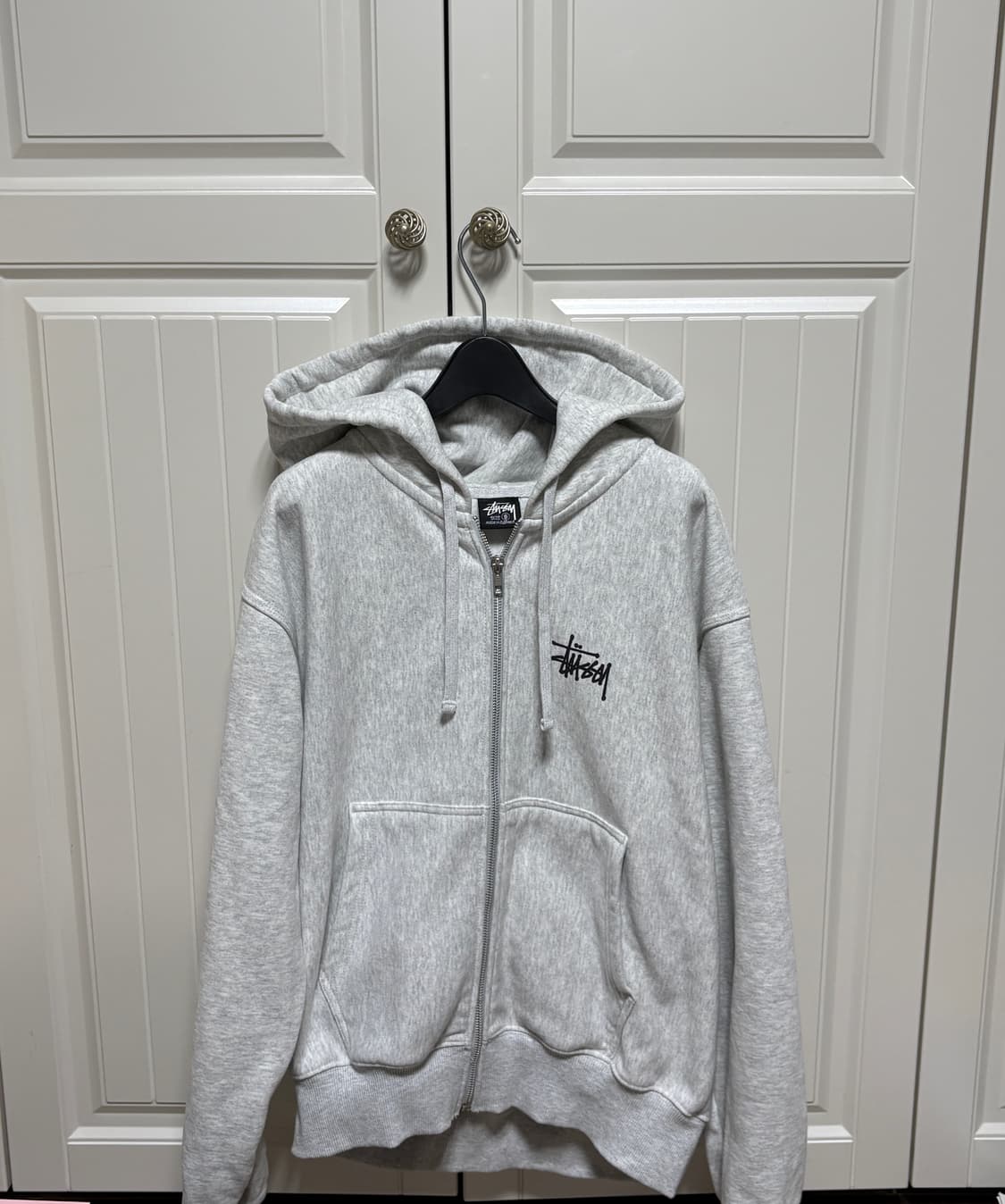 스투시 베이직 스투시 후드 집업 애쉬 헤더 2023 상품이미지1