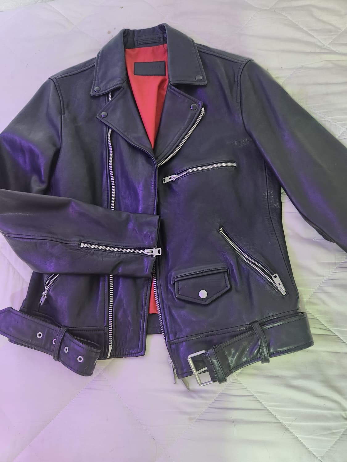 올세인츠 바이커 양가죽자켓 S (100사이즈감) 상품이미지2