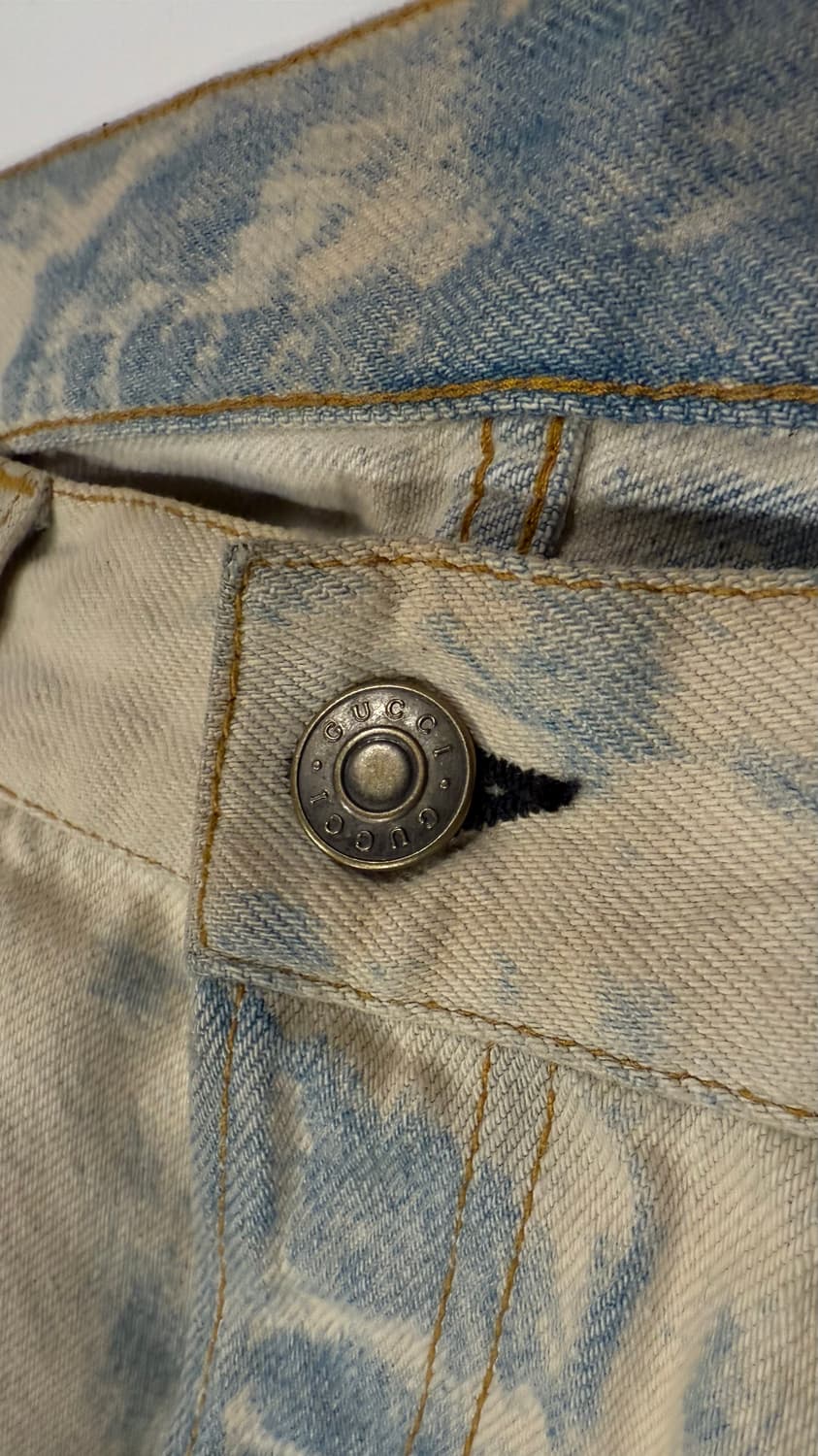 GUCCI 크롭 워시드 페인트 데님 팬츠  상품이미지3