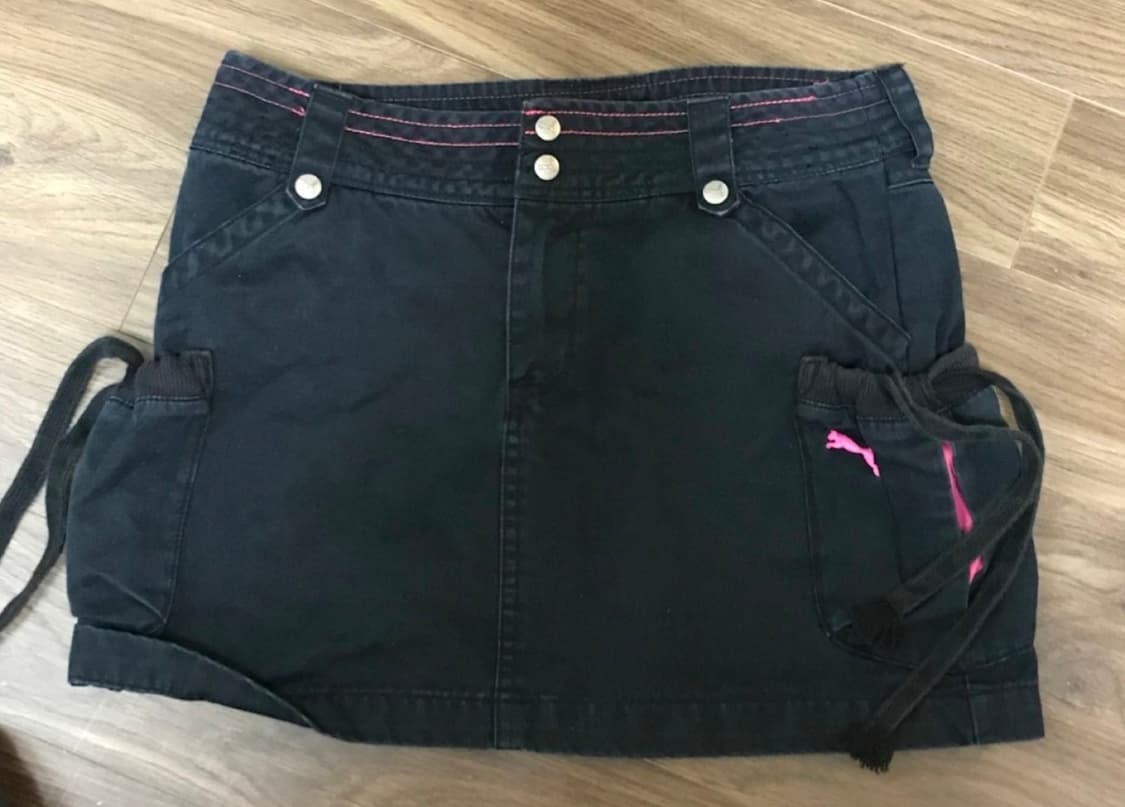 Puma 블랙/핑크 디테일 미니 스커트 상품이미지1