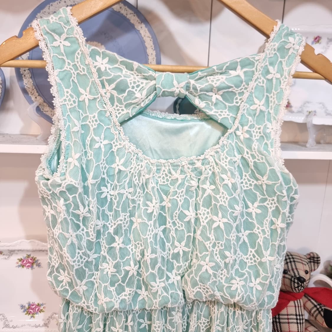 (LIZ LISA/리즈리사) 민트 레이스 리본 원피스 상품이미지7