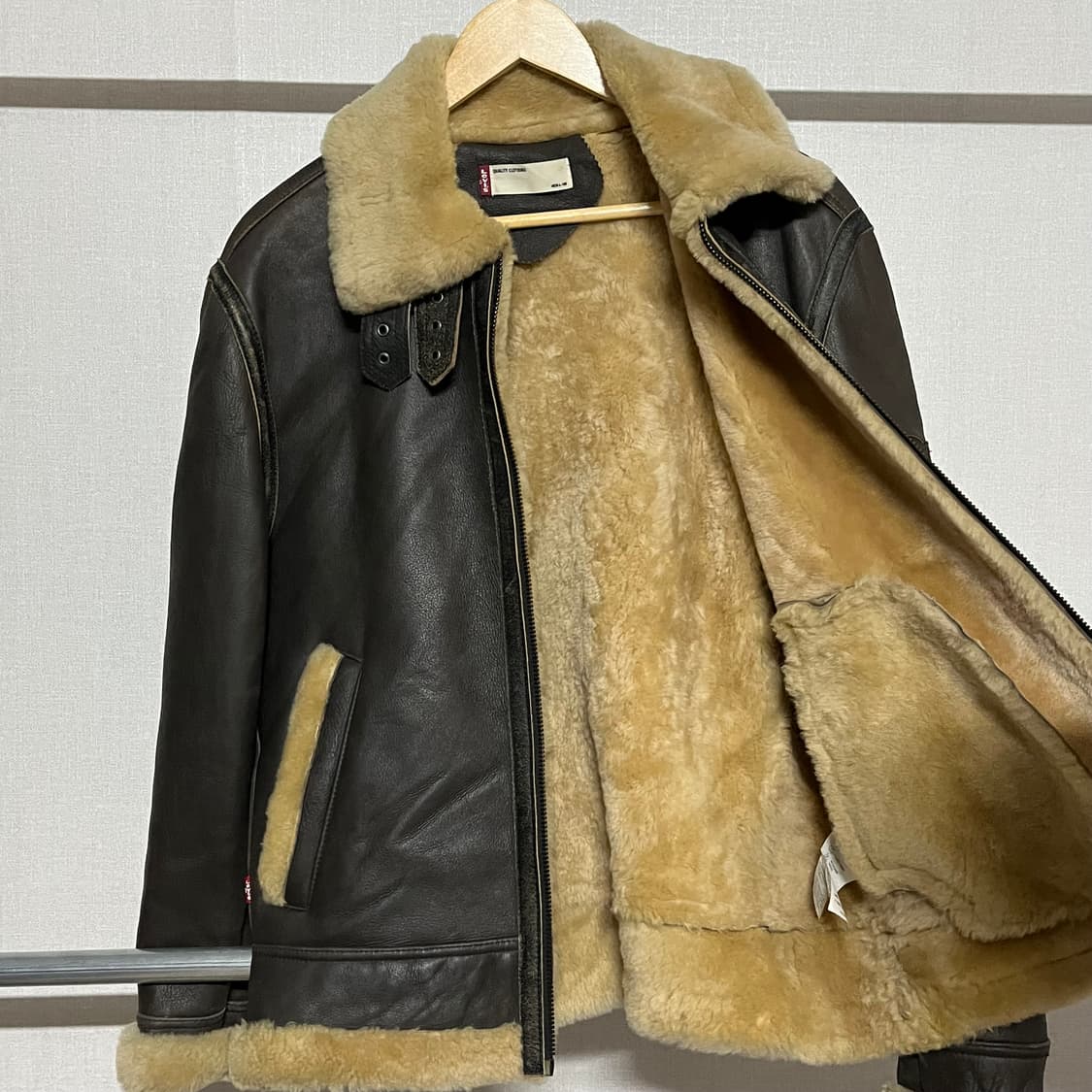 리바이스 미공군 B3 무스탕 가죽 자켓 L 상품이미지10