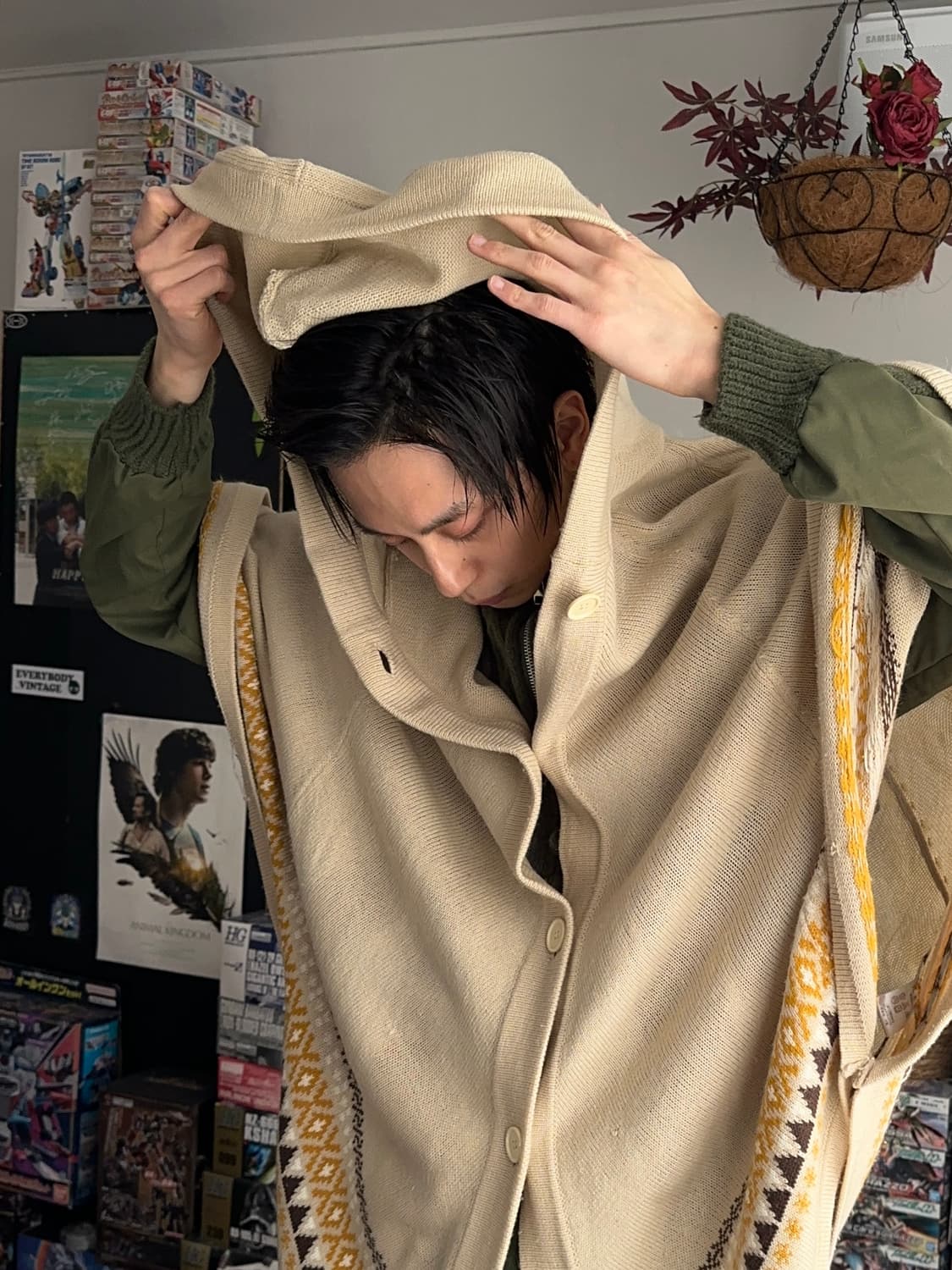 Cosnoodle 에스니컬 후드 케이프 상품이미지1